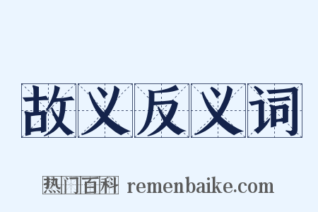 故义反义词是什么意思的图片